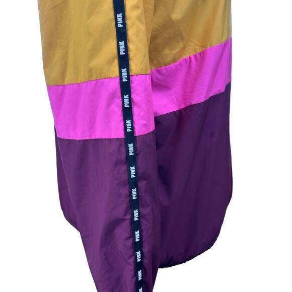 PINK Victoria's Secret Sherpa Lined Hooded Color Block Jacket Oversized Size XS - Picture 4 of 10